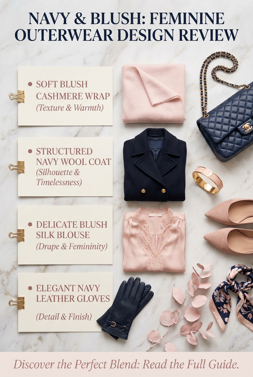 Navy And Blush In Feminine Outerwear A Perfect Blend Of Sophistication And Softness - photo 5