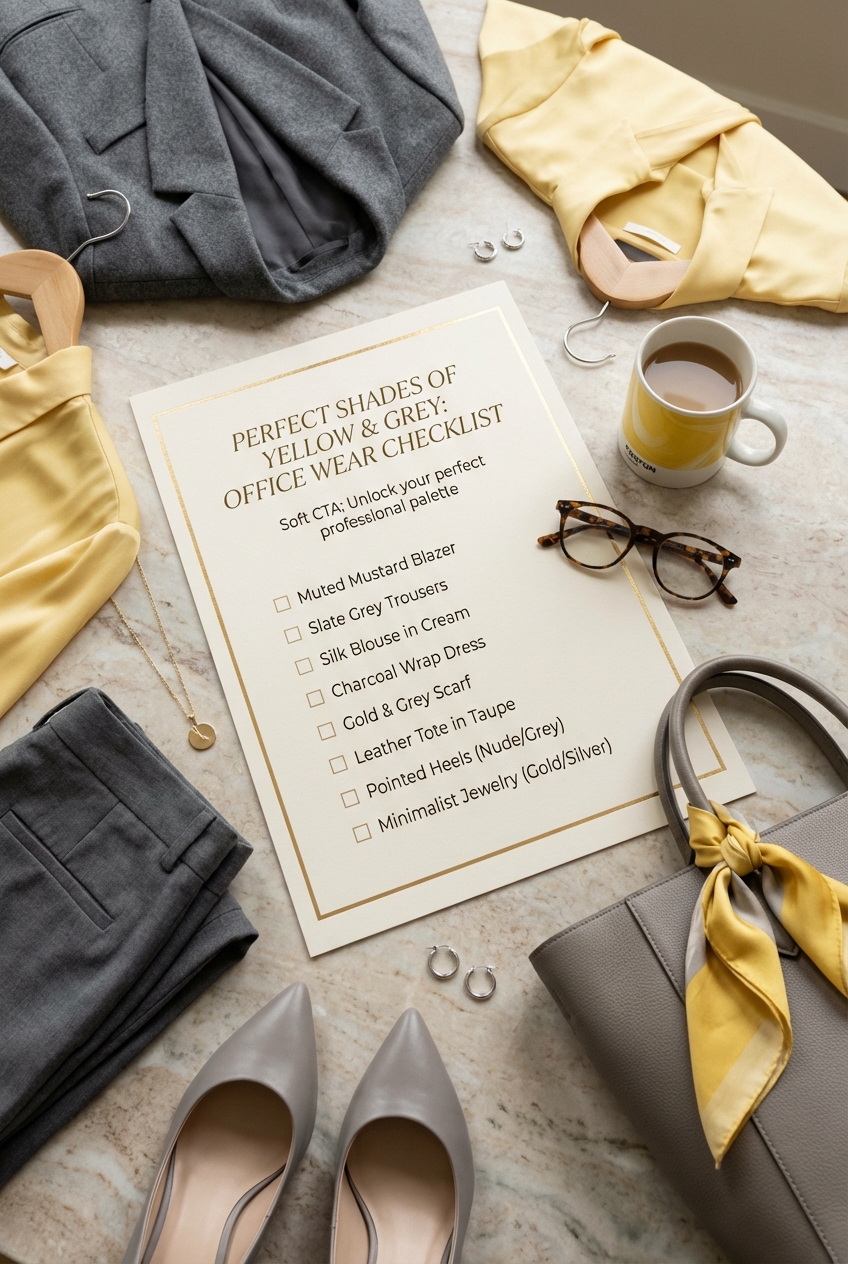 Perfect Shades Of Yellow And Grey For Office Wear - photo 5