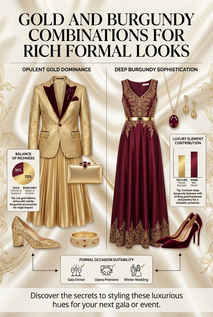 Gold And Burgundy Combinations For Rich Formal Looks - photo 3