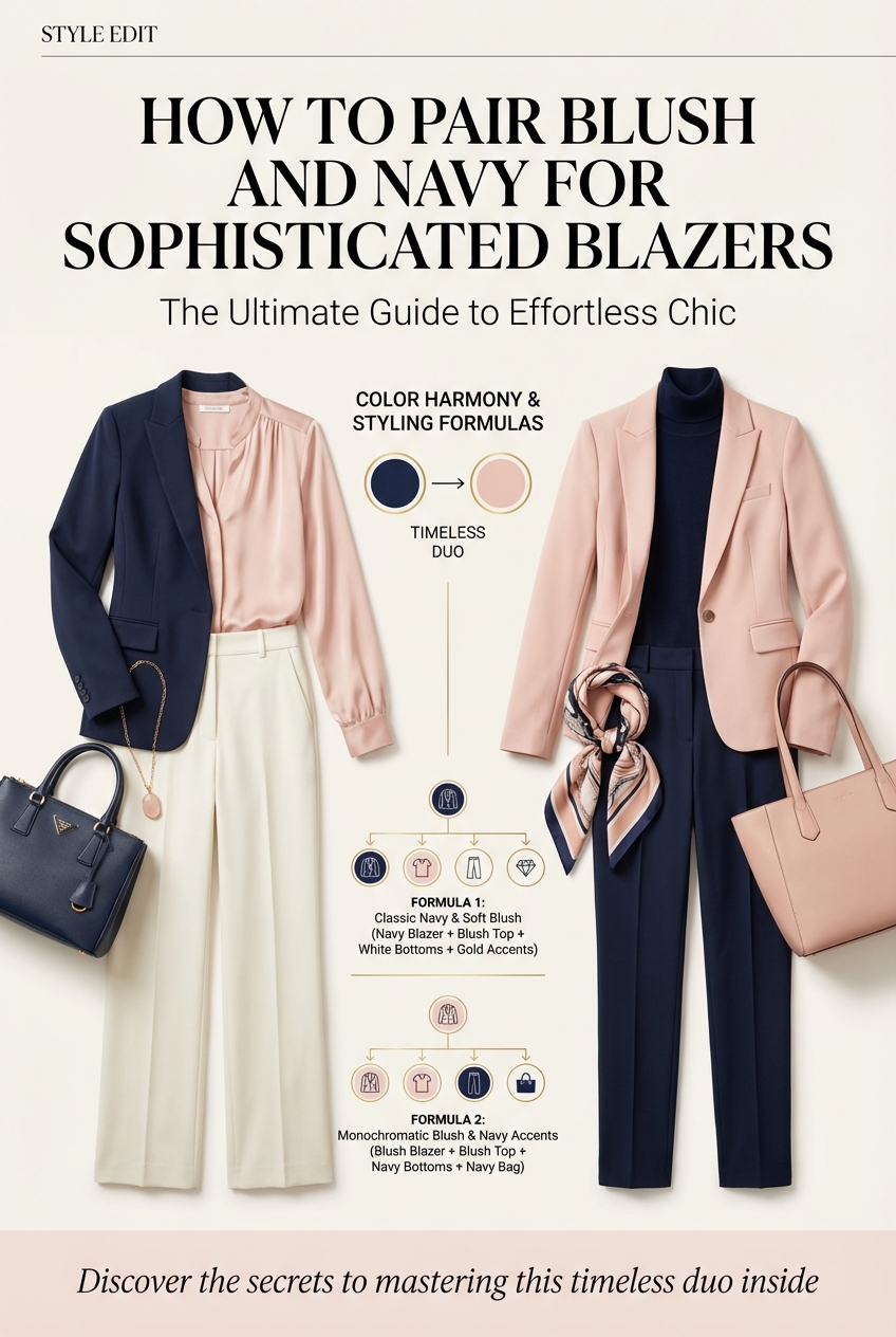 How To Pair Blush And Navy For Sophisticated Blazers - photo 3