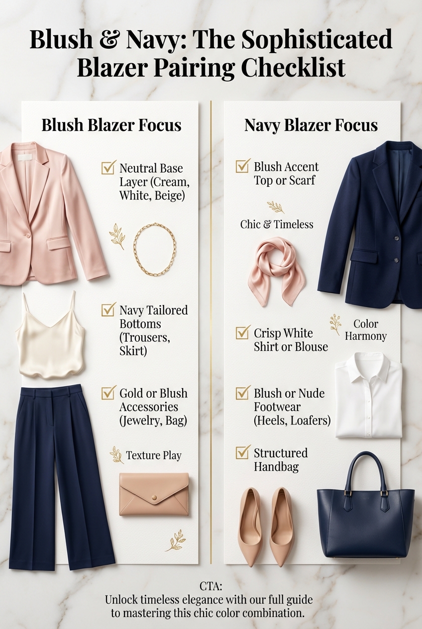 How To Pair Blush And Navy For Sophisticated Blazers - photo 5