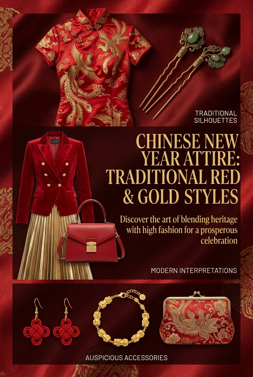 Chinese New Year Attire Traditional Red And Gold Styles - photo 4