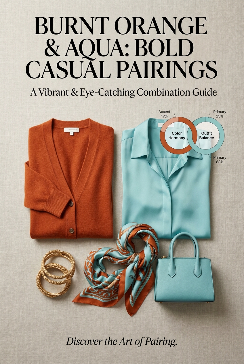 Burnt Orange And Aqua Combinations For Bold Casual Looks A Vibrant And Eye Catching Pairing - photo 3