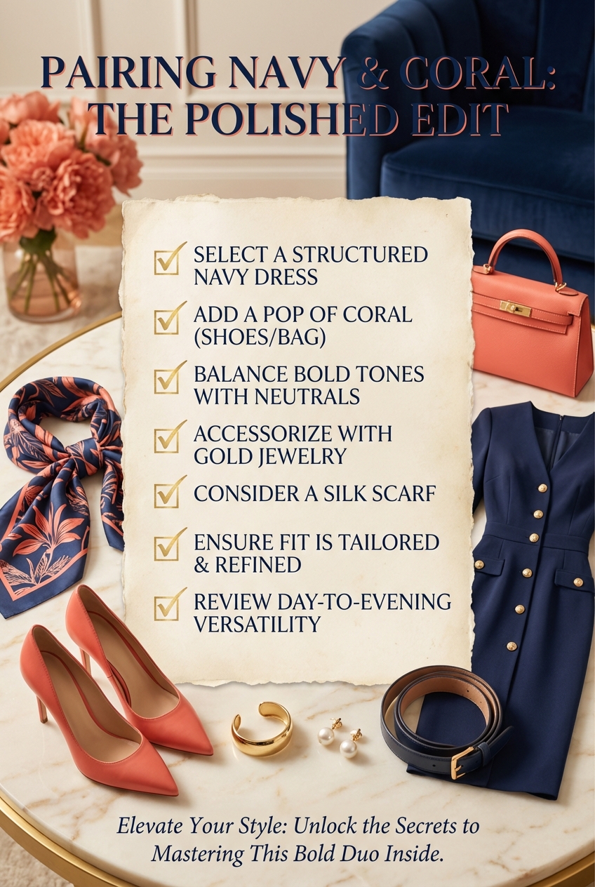 Pairing Navy And Coral In Polished Day Dresses A Bold And Sophisticated Duo - photo 5