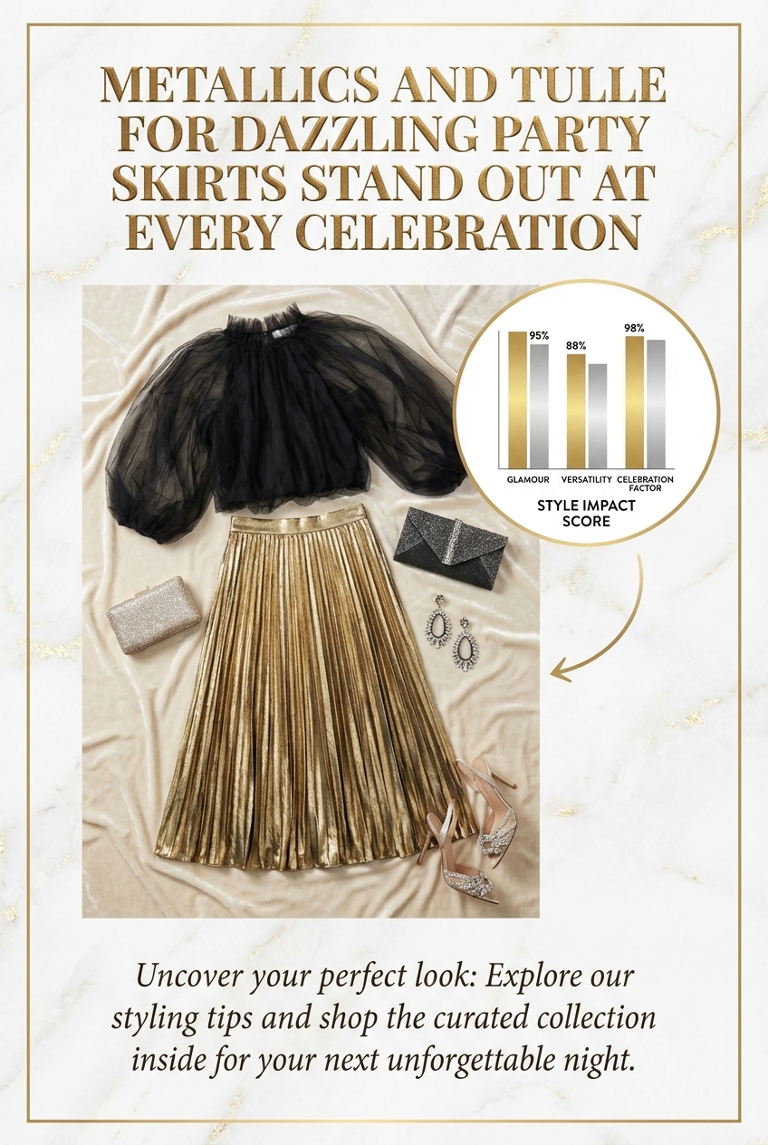 Metallics And Tulle For Dazzling Party Skirts Stand Out At Every Celebration - photo 3