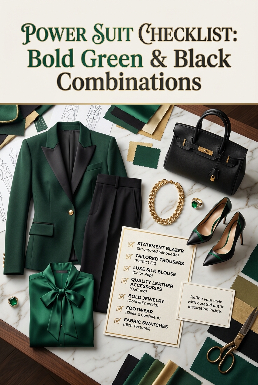 Bold Green And Black Combinations For Power Suits - photo 5
