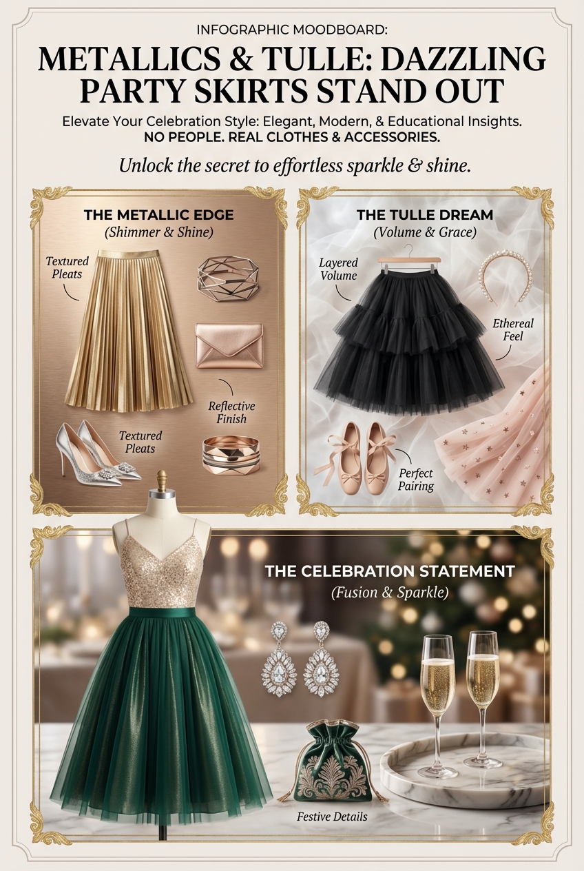 Metallics And Tulle For Dazzling Party Skirts Stand Out At Every Celebration - photo 4