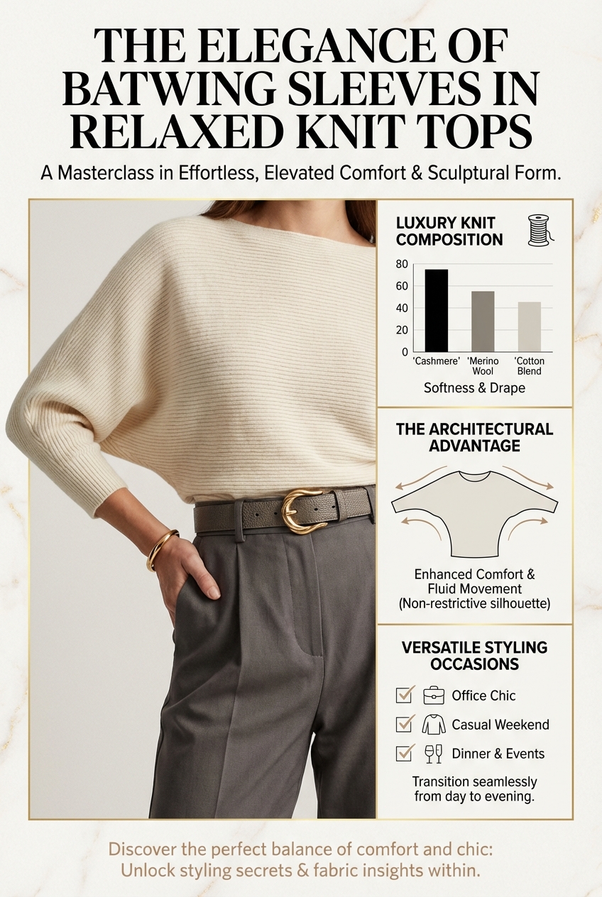 Batwing Sleeves In Relaxed Knit Tops - photo 3
