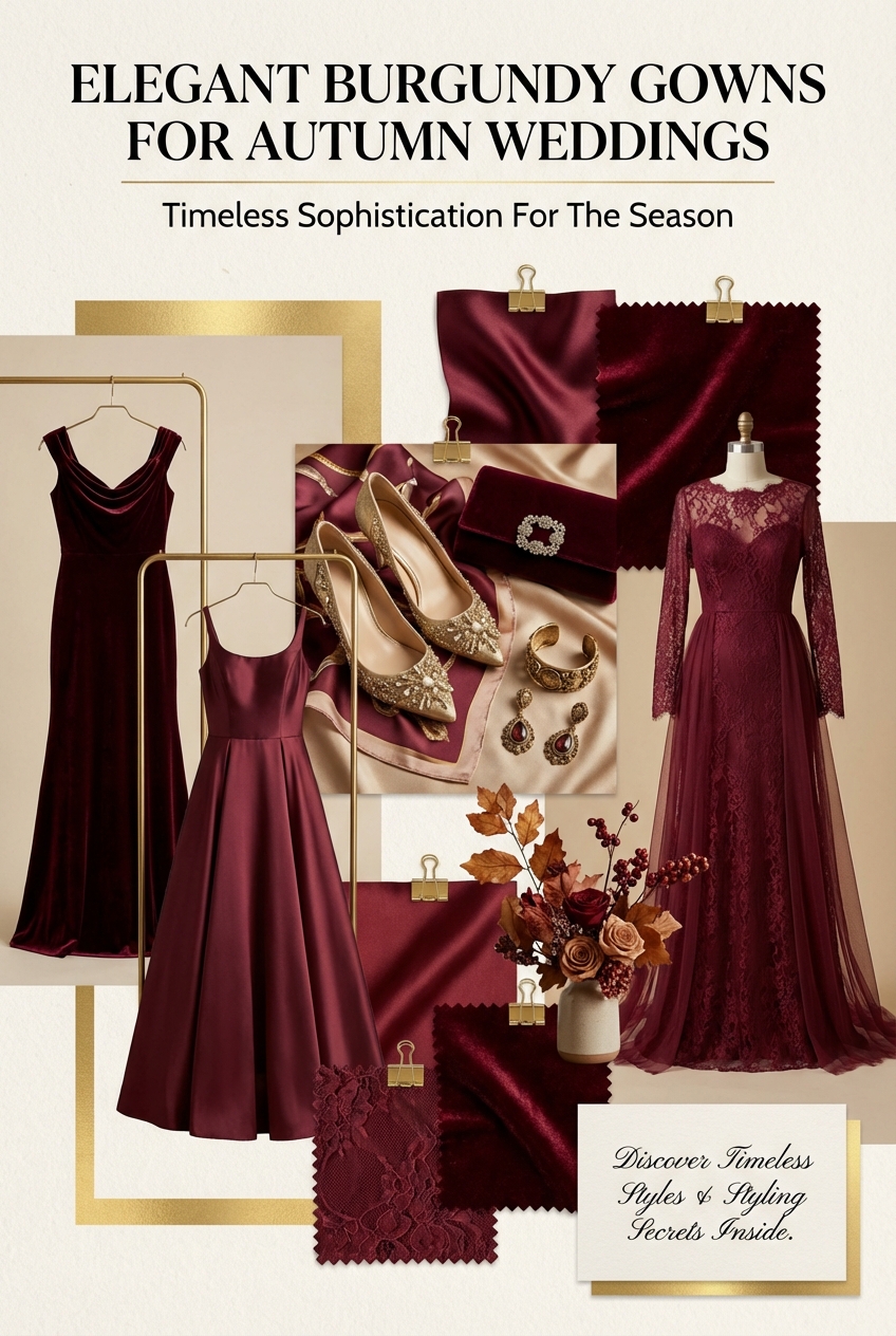 Elegant Burgundy Gowns For Autumn Weddings Timeless Sophistication For The Season - photo 4