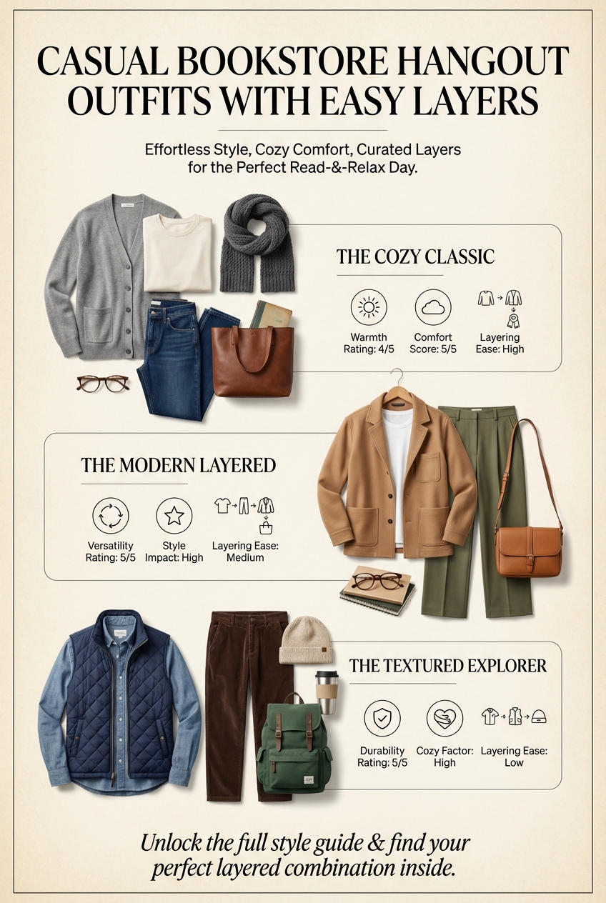 Casual Bookstore Hangout Outfits With Easy Layers - photo 3