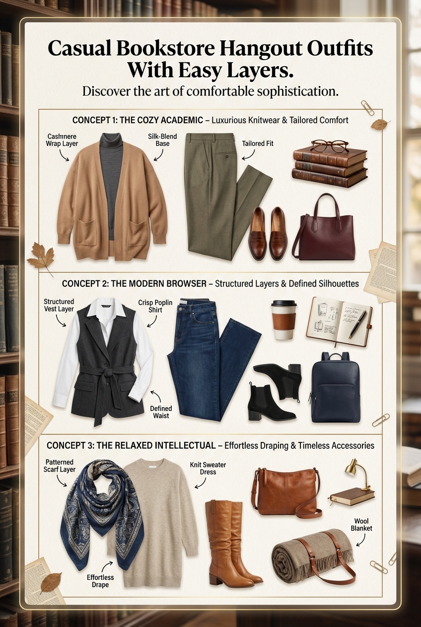 Casual Bookstore Hangout Outfits With Easy Layers - photo 4