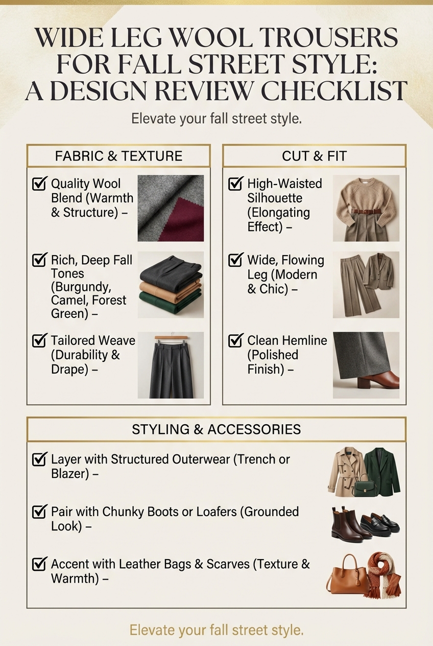 Wide Leg Wool Trousers For Fall Street Style - photo 5