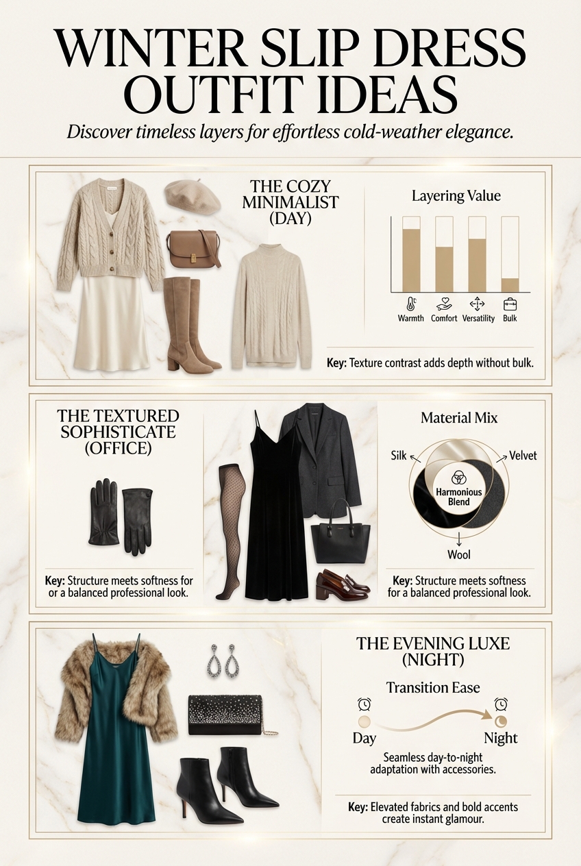 Winter Slip Dress Outfit Ideas - photo 3