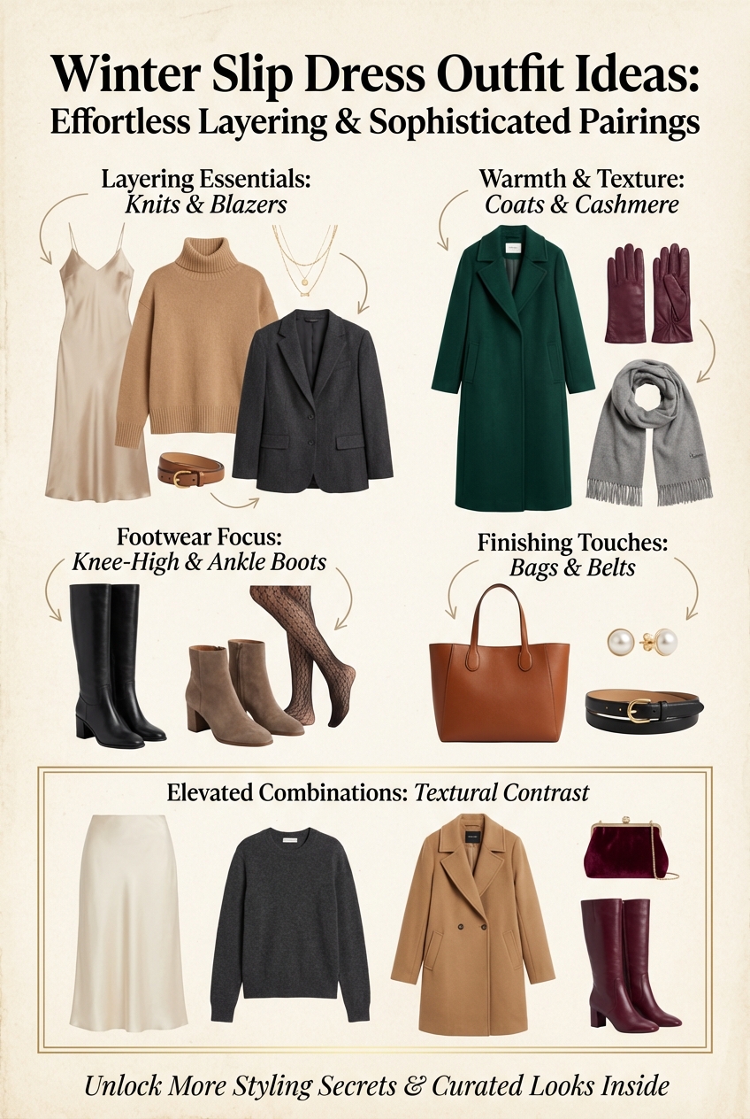 Winter Slip Dress Outfit Ideas - photo 4