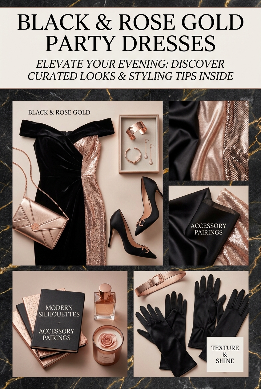 Black And Rose Gold Outfits For Party Dresses - photo 4