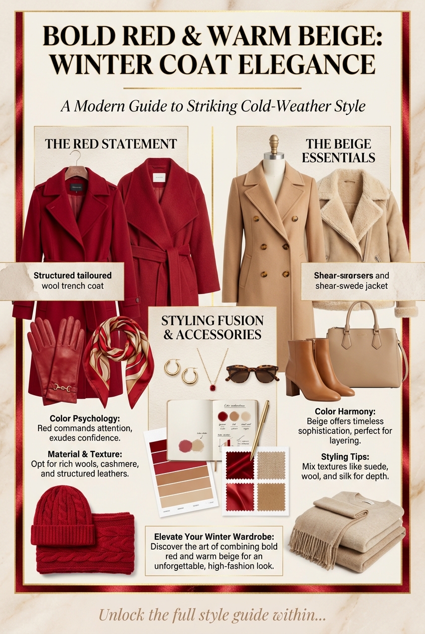 Bold Red And Warm Beige For Striking Winter Coats - photo 4