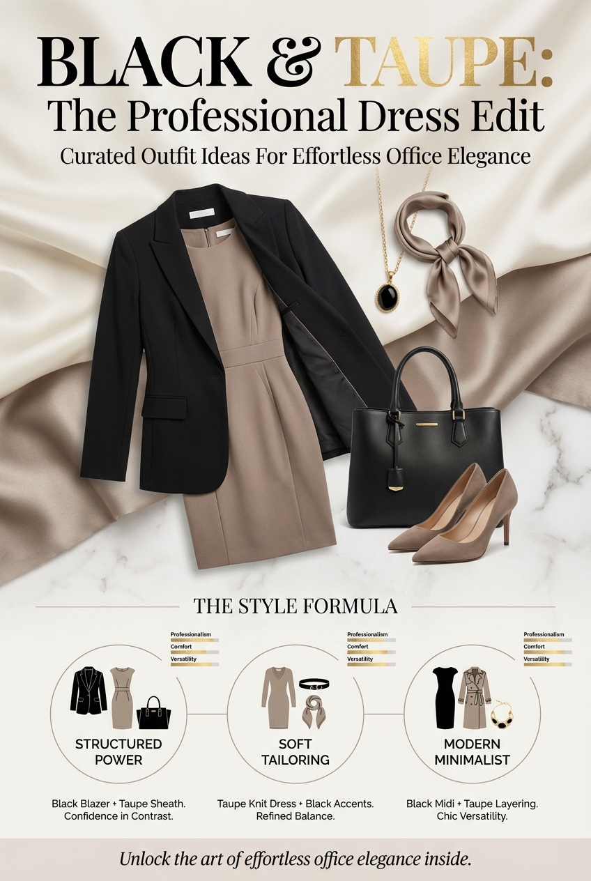 Black And Taupe Outfit Ideas For Professional Dresses - photo 3