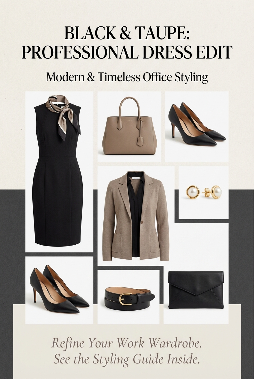 Black And Taupe Outfit Ideas For Professional Dresses - photo 4