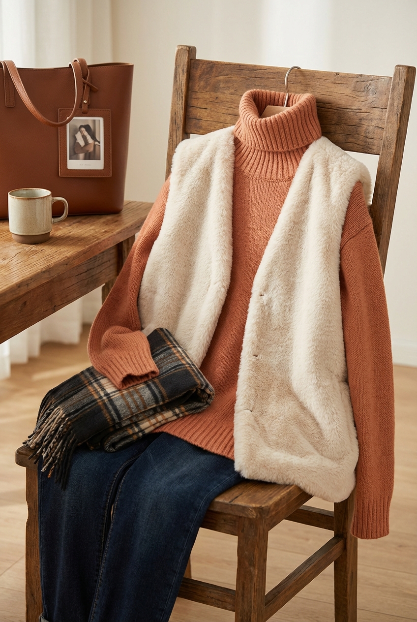 Faux Fur Vests For Layered Winter Looks