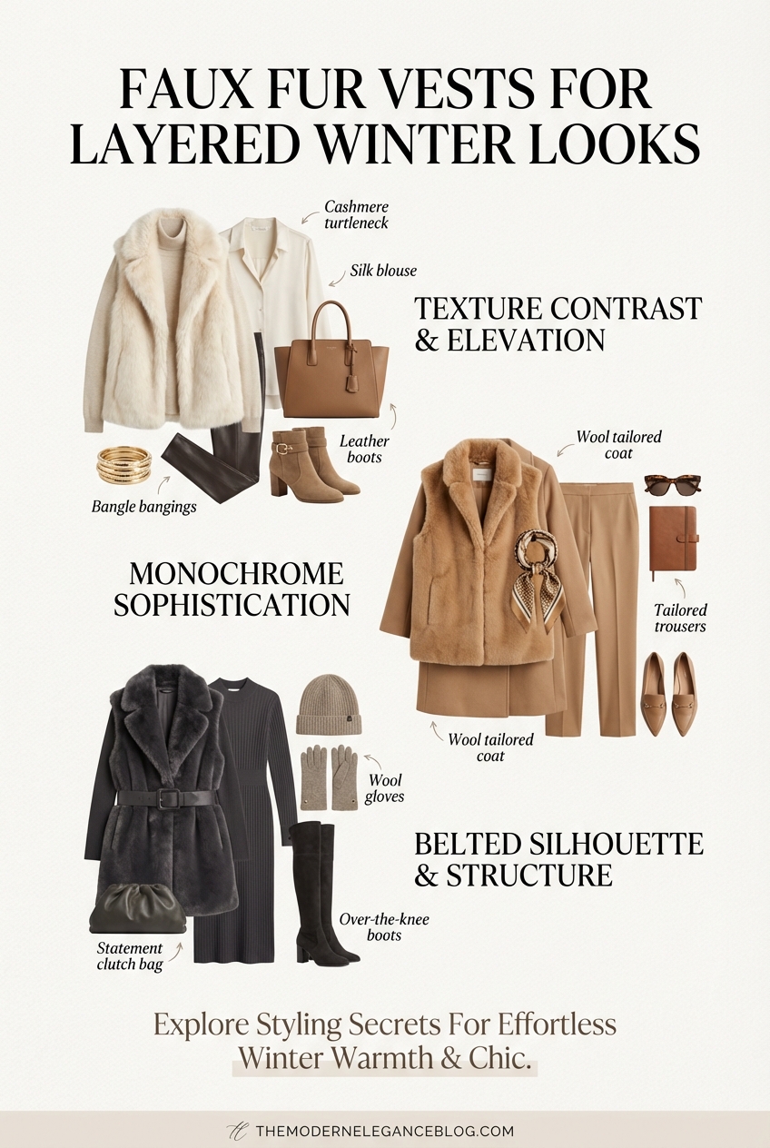 Faux Fur Vests For Layered Winter Looks - photo 4