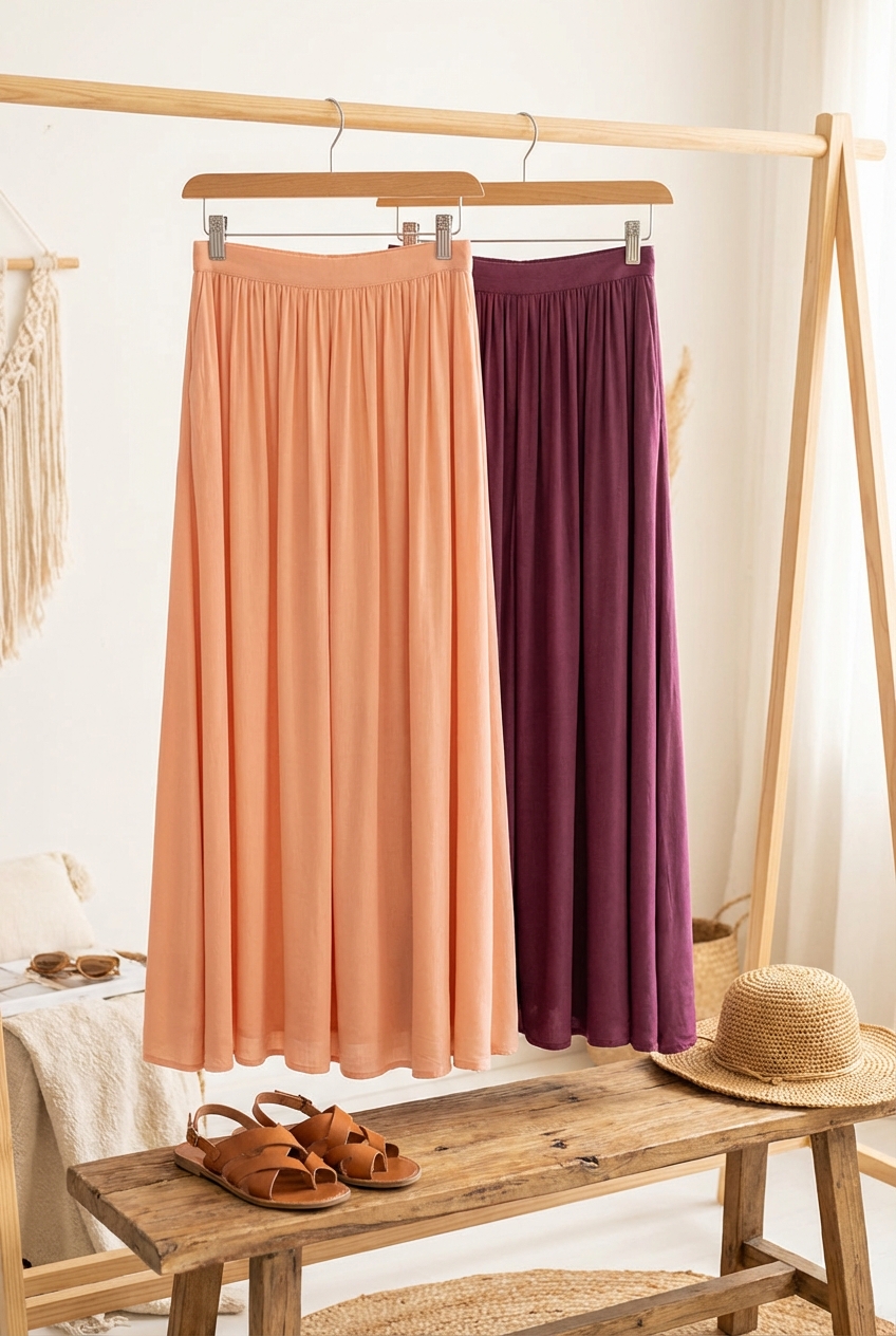 Peach And Plum Color Ideas For Flowy Maxi Skirts A Guide To Elegant Styling