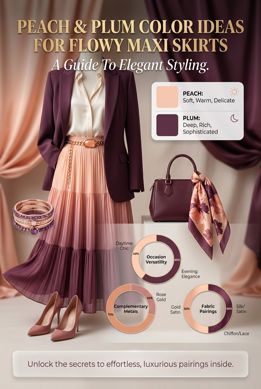 Peach And Plum Color Ideas For Flowy Maxi Skirts A Guide To Elegant Styling - photo 3